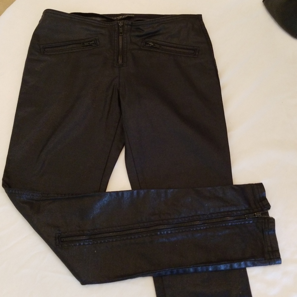 Top Shop Kate Moss iconic Black Wet Look slim jean